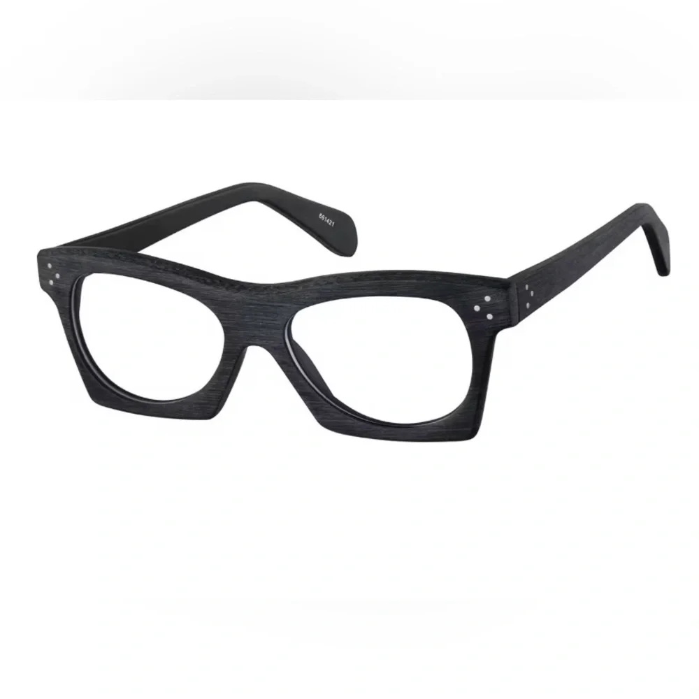 ♣️ Prescription Geometric Acetate Wood “Cat Eye”Glass Frame Black Beauty V Style